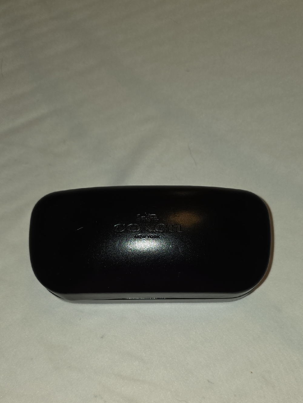 Coach Black Hard Sunglasses Case with Embossed Logo